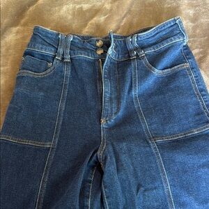 Pilcro Skipper High-Waisted Blue Denim Jeans from Anthropologie